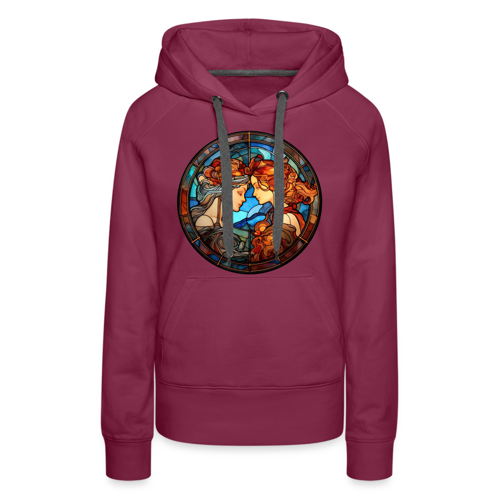 Women’s Mosaic Gemini Premium Hoodie - burgundy