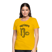 Thumbnail for Women's Power Words Capricorn Premium T-Shirt - sun yellow