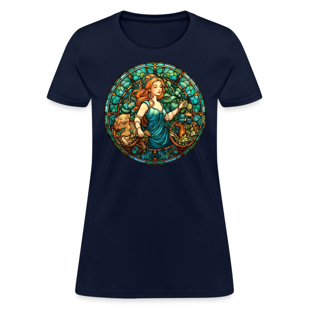 Women's Mosaic Virgo T-Shirt - navy