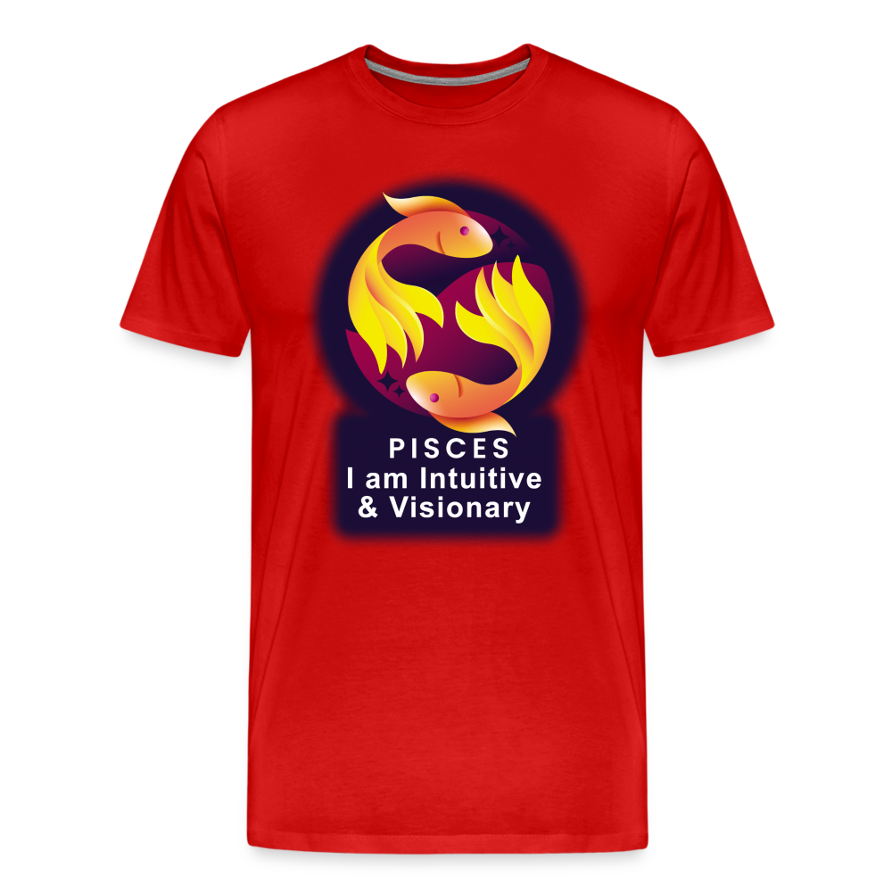 Men's Glow Pisces Premium T-Shirt - red