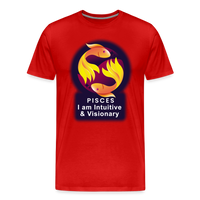 Thumbnail for Men's Glow Pisces Premium T-Shirt - red