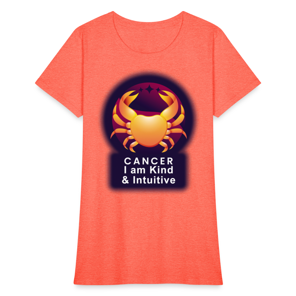 Women's Glow Cancer T-Shirt - heather coral