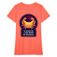 Thumbnail for Women's Glow Cancer T-Shirt - heather coral