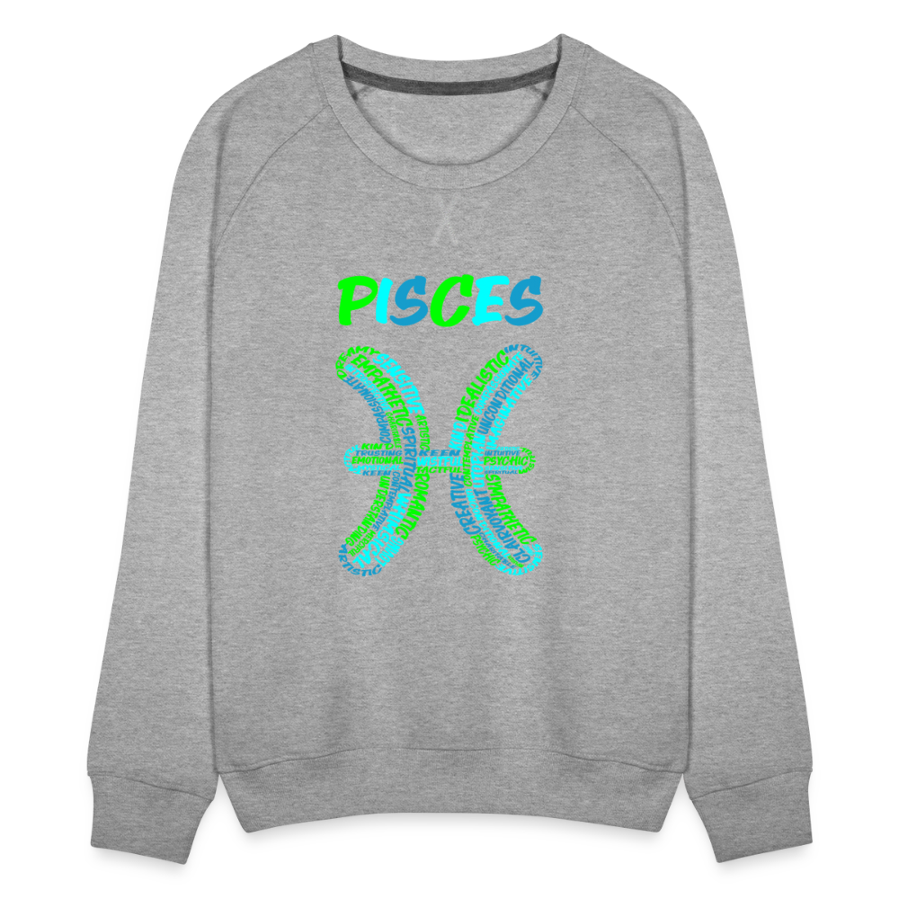 Women's Power Words Pisces Premium Sweatshirt - heather grey