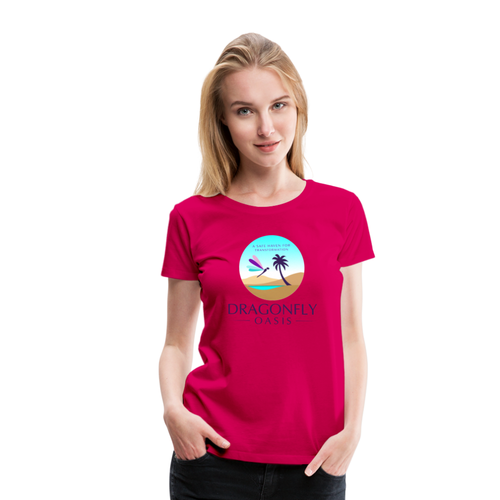 Women's Dragonfly Oasis V.1 Premium T-Shirt - dark pink