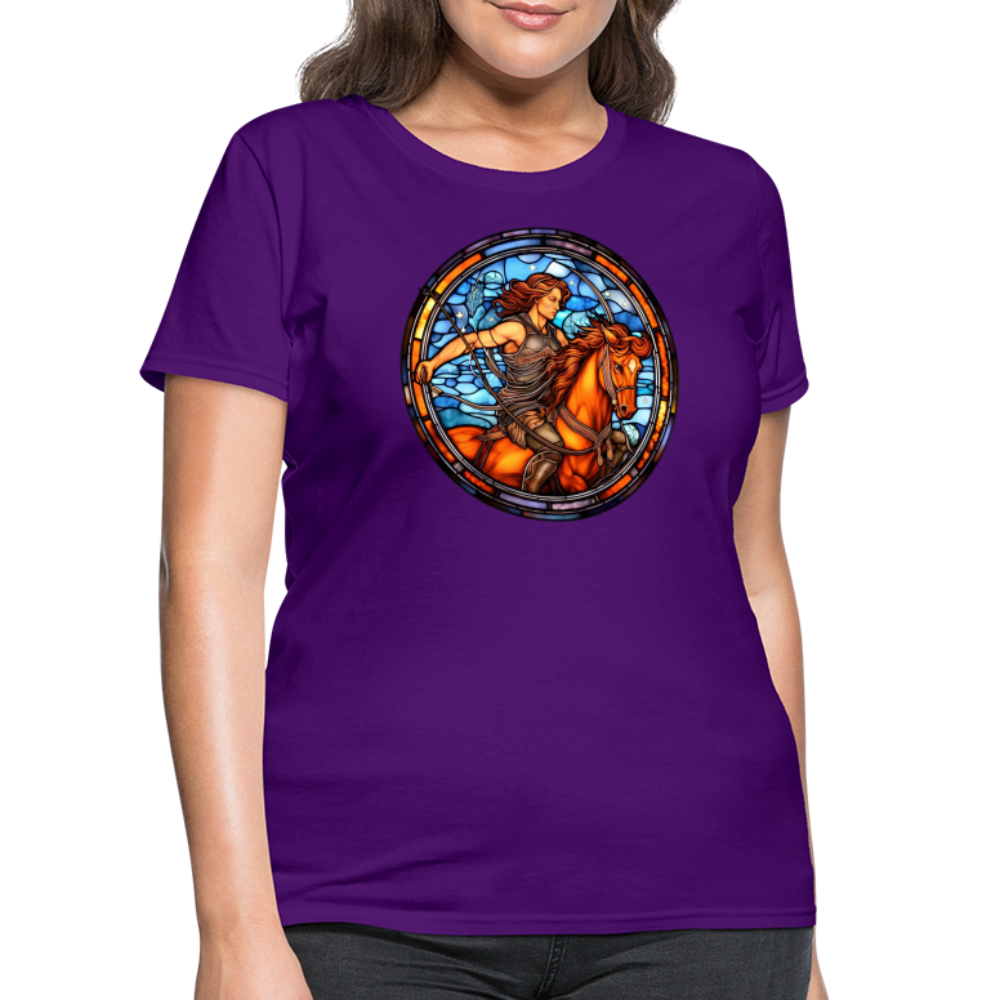 Women's Mosaic Sagittarius T-Shirt - purple