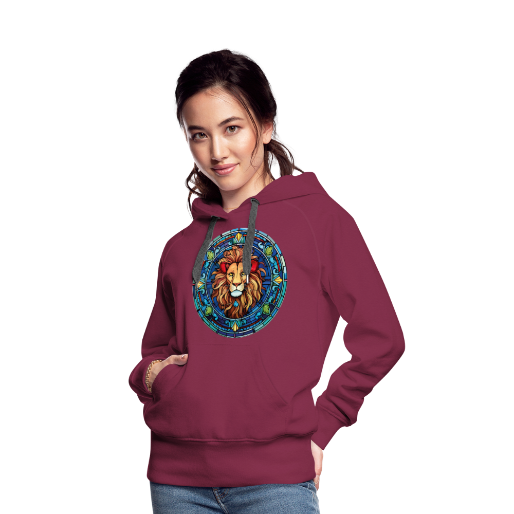 Women’s Mosaic Leo Premium Hoodie - burgundy