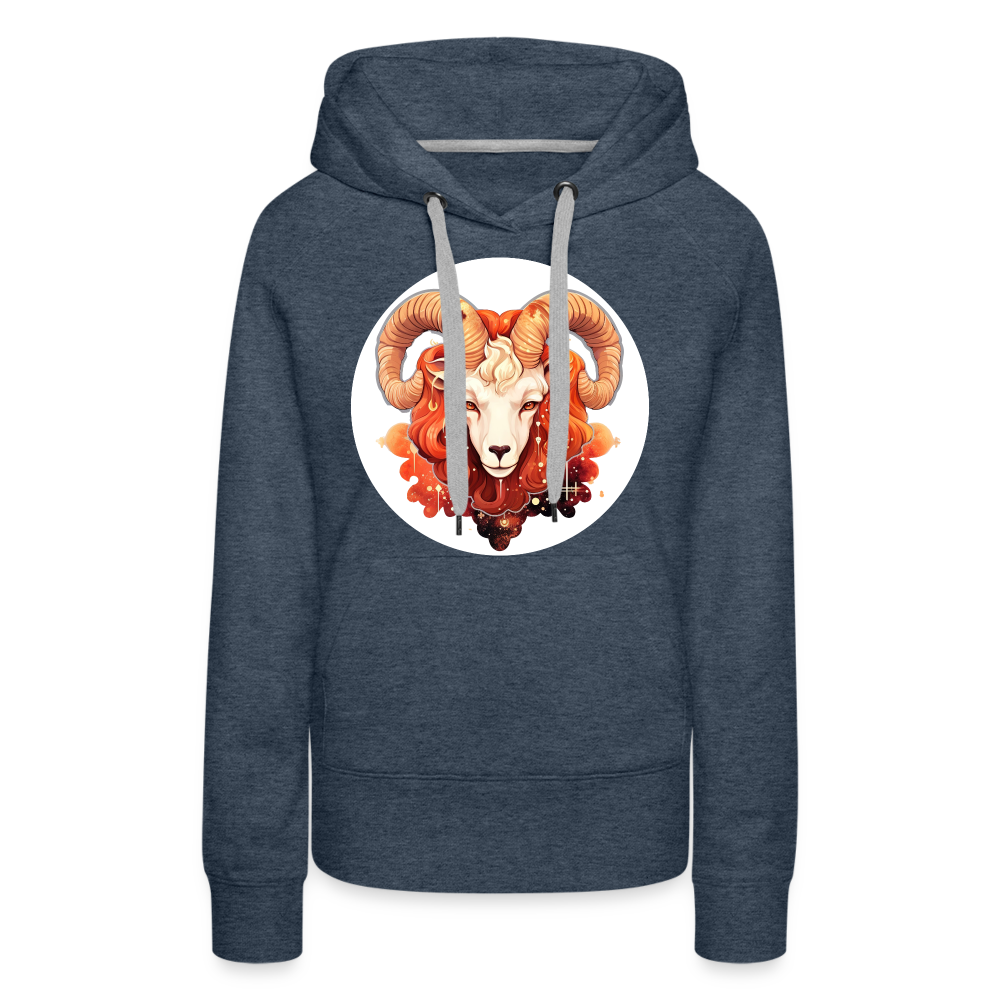 Women’s Symbol Aries Premium Hoodie - heather denim