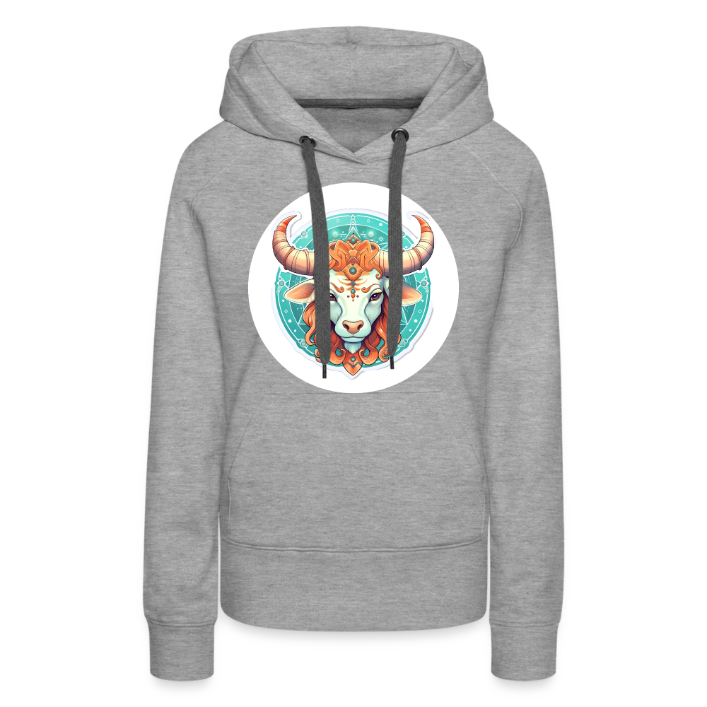 Women’s Symbol Taurus Premium Hoodie - heather grey