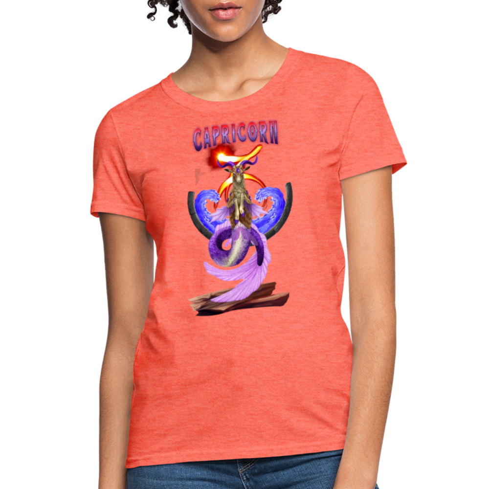 Astral Capricorn Women's T-Shirt - heather coral