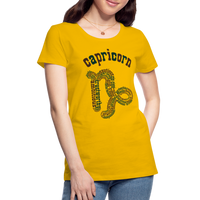 Thumbnail for Women's Power Words Capricorn Premium T-Shirt - sun yellow