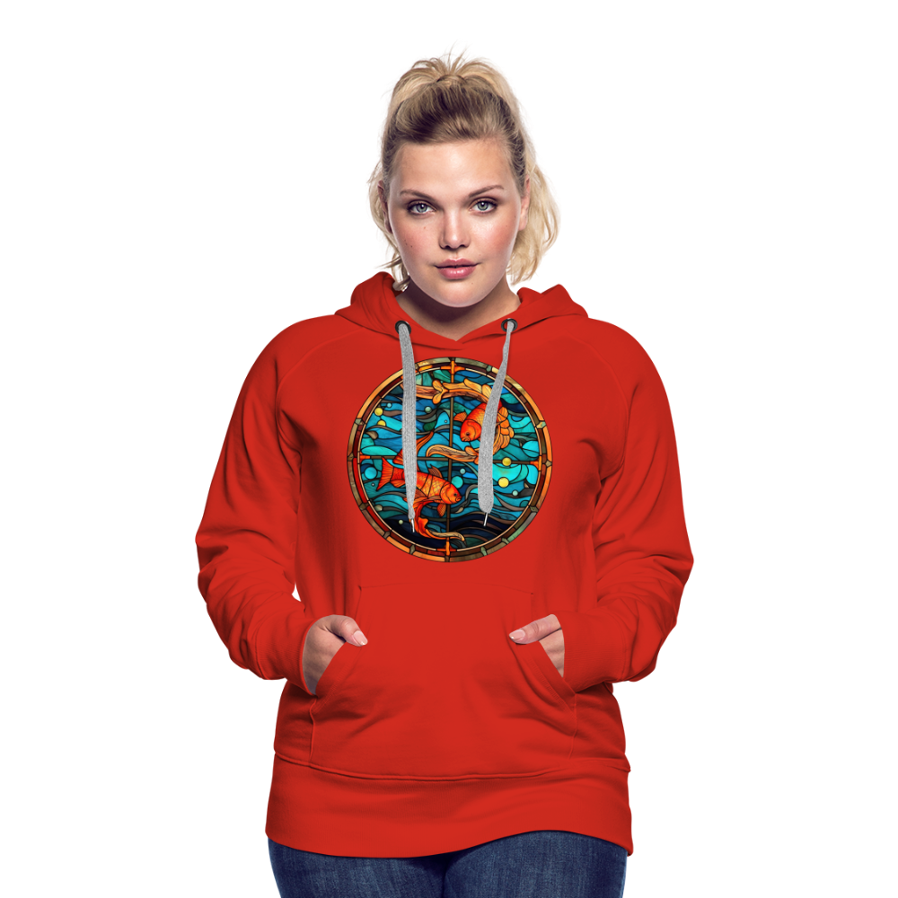 Women’s Mosaic Pisces Premium Hoodie - red