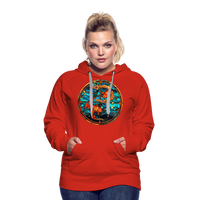 Thumbnail for Women’s Mosaic Pisces Premium Hoodie - red