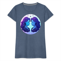 Thumbnail for Women’s Magic Gemini Premium T-Shirt - heather blue