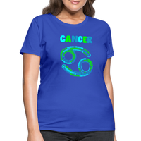 Thumbnail for Women's Power Words Cancer T-Shirt - royal blue