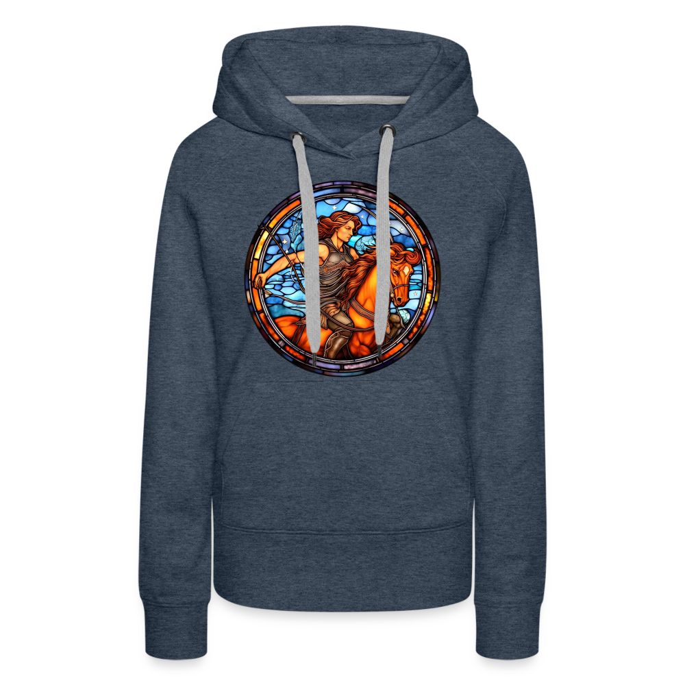 Women’s Mosaic Sagittarius Premium Hoodie - heather denim