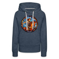 Thumbnail for Women’s Mosaic Sagittarius Premium Hoodie - heather denim