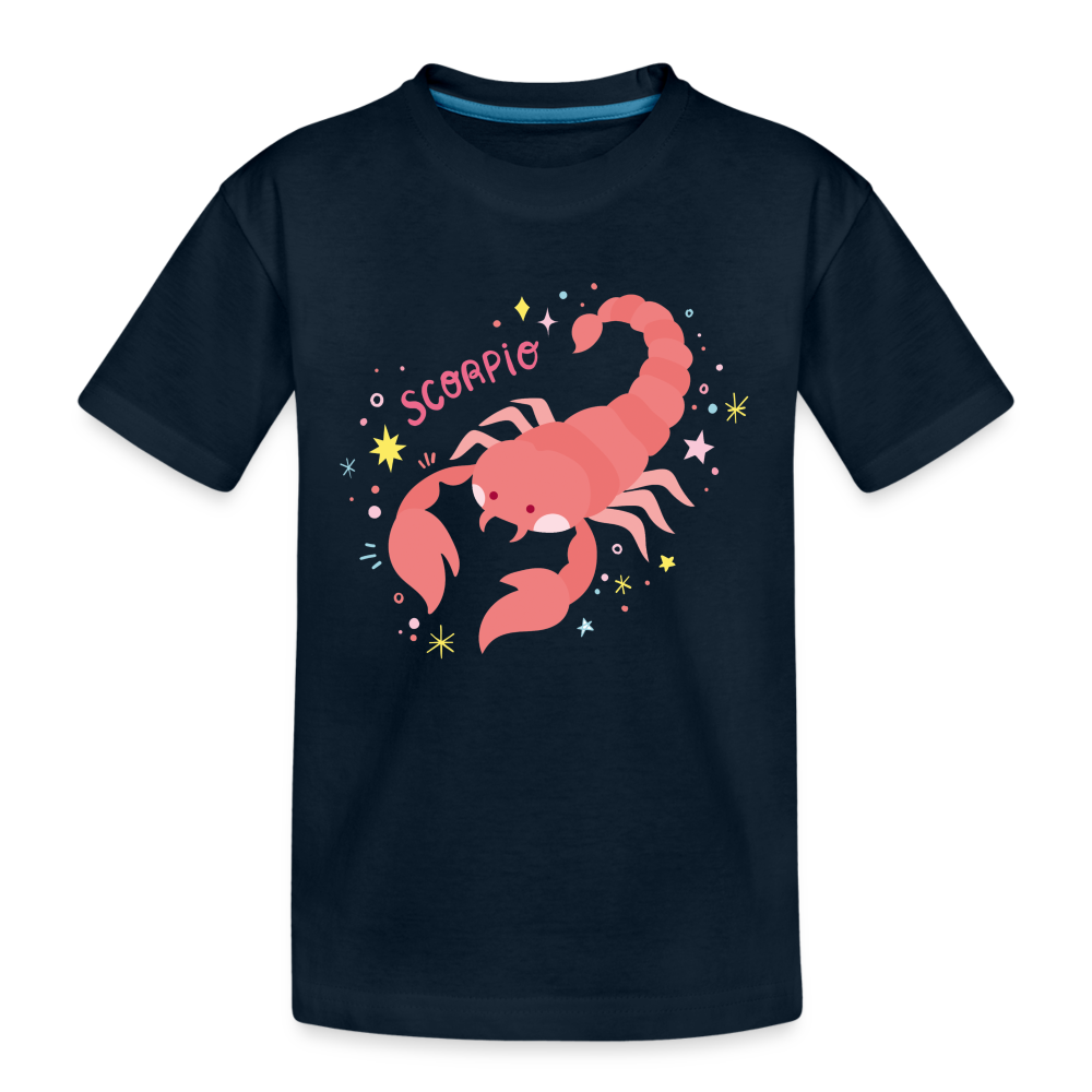 Kid’s Pinky Scorpio Premium Organic T-Shirt - deep navy