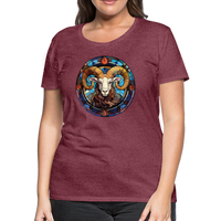 Thumbnail for Women’s Mosaic Aries Premium T-Shirt - heather burgundy