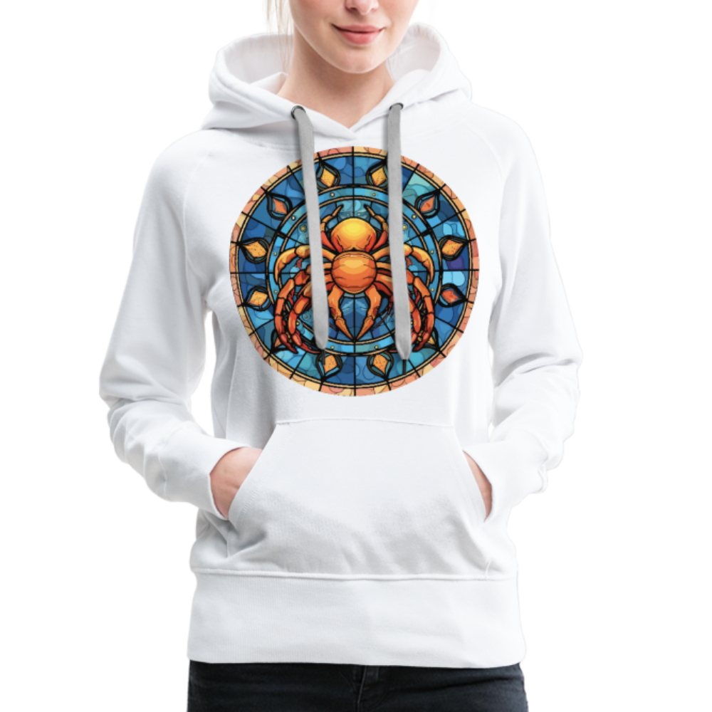 Women’s Mosaic Cancer Premium Hoodie - white