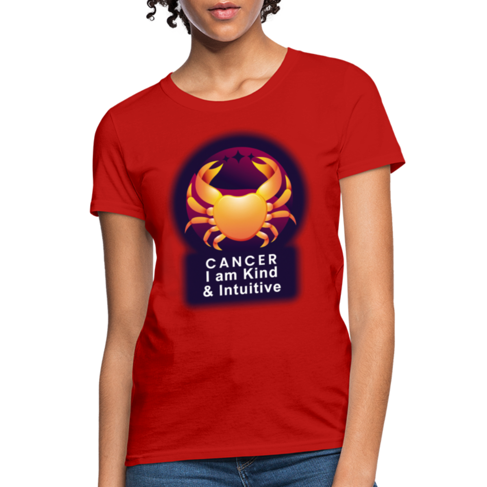 Women's Glow Cancer T-Shirt - red