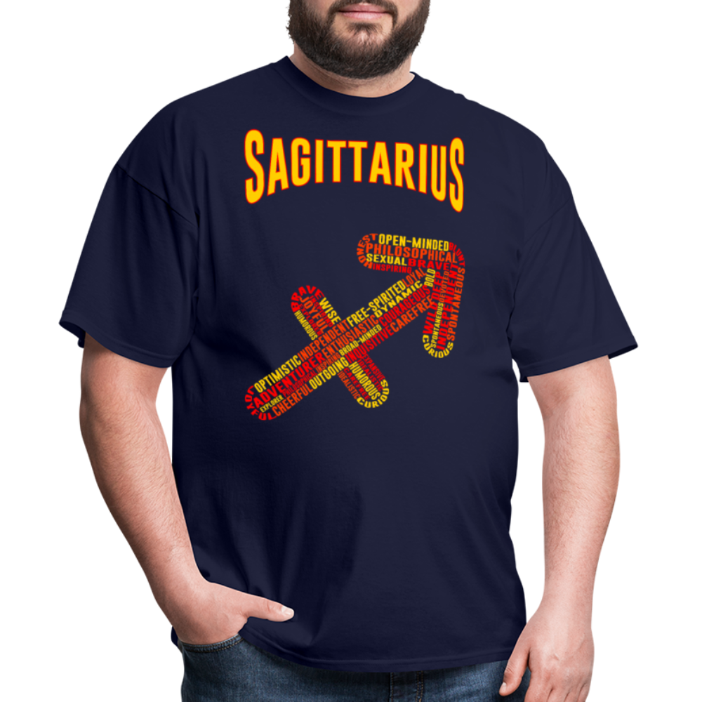 Men's Power Words Sagittarius Classic T-Shirt - navy