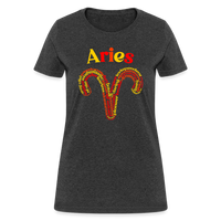 Thumbnail for Women's Power Words Aries T-Shirt - heather black