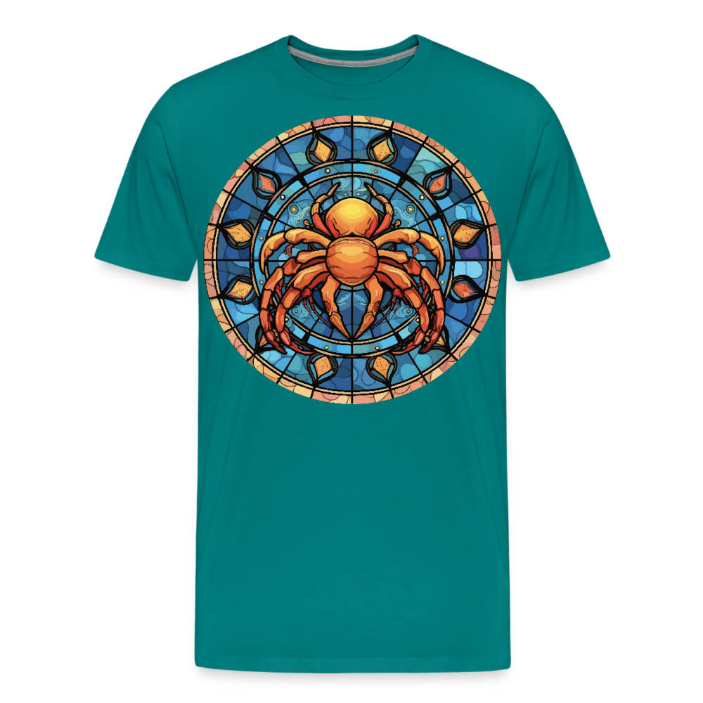 Men's Mosaic Cancer Premium T-Shirt - teal