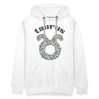 Thumbnail for Men's Power Words Taurus Premium Hoodie - white