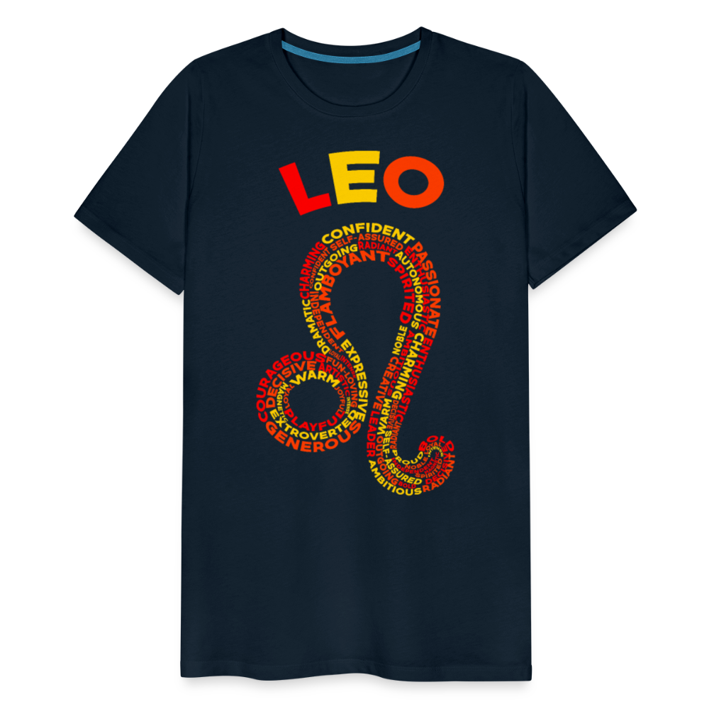 Men's Power Words Leo Premium T-Shirt - deep navy