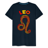 Thumbnail for Men's Power Words Leo Premium T-Shirt - deep navy