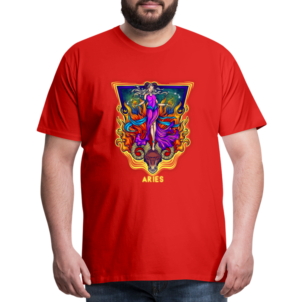 Men's Psychedelic Premium T-Shirt - red