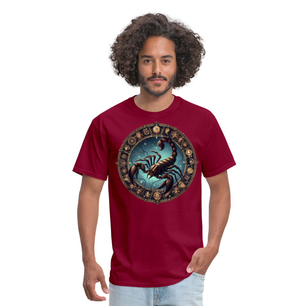 Men's Mythical Scorpio Classic T-Shirt - burgundy