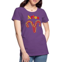 Thumbnail for Women's Power Words Aries Premium T-Shirt - purple