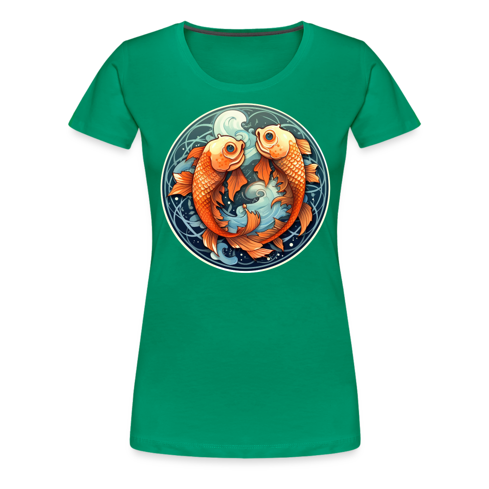 Women’s Symbol Pisces Premium T-Shirt - kelly green