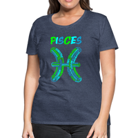 Thumbnail for Women's Power Words Pisces Premium T-Shirt - heather blue