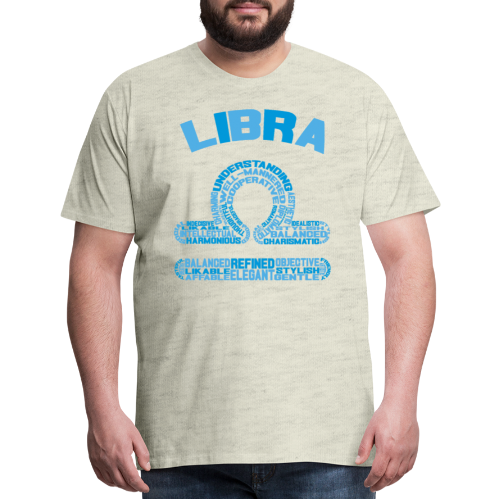 Men's Power Words Libra Premium T-Shirt - heather oatmeal