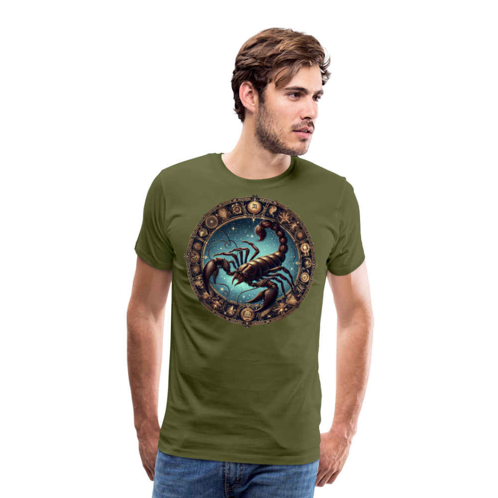 Men's Mythical Scorpio Premium T-Shirt - olive green