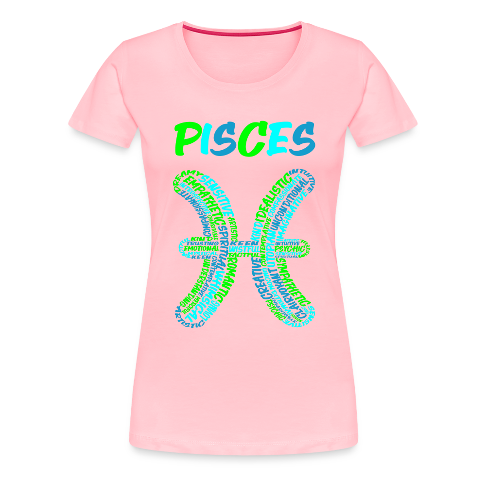 Women's Power Words Pisces Premium T-Shirt - pink