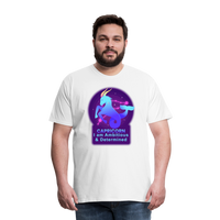 Thumbnail for Men's Neon Capricorn Premium T-Shirt - white