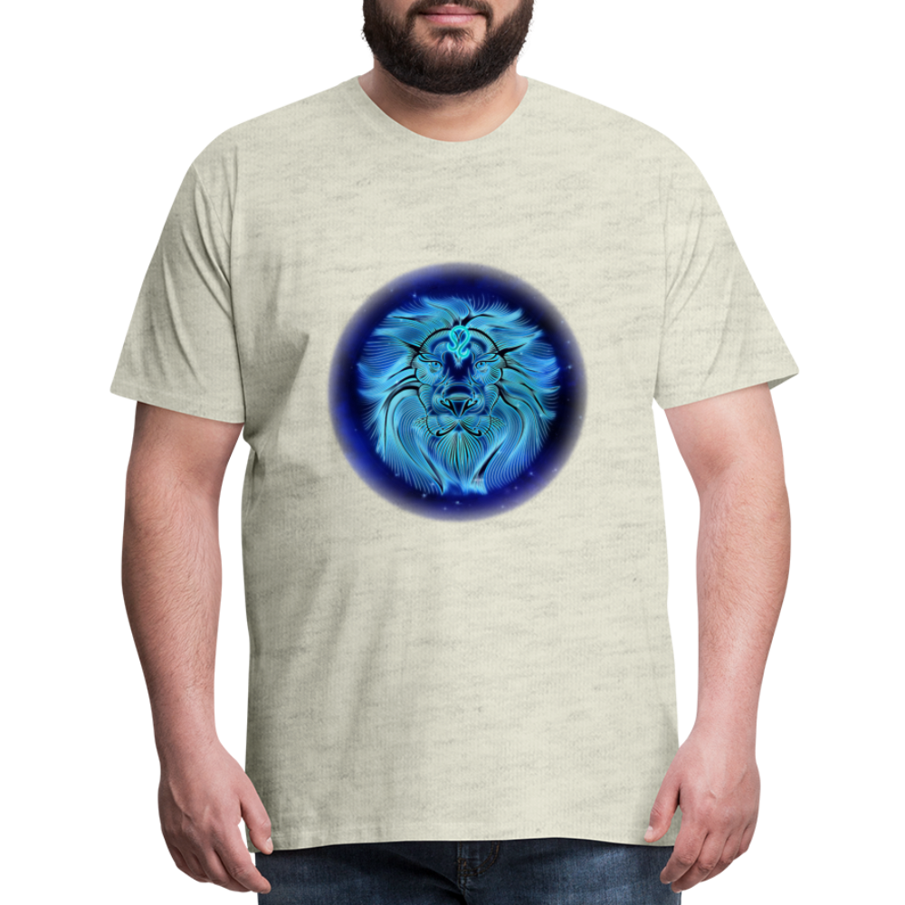 Men's Leo Premium T-Shirt - heather oatmeal