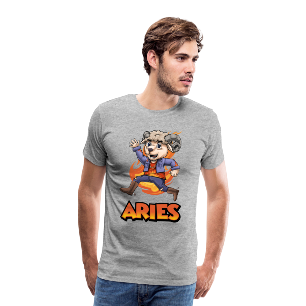 Men's Playful Aries Premium T-Shirt - heather gray