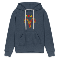 Thumbnail for Women's Power Words Aries Premium Hoodie - heather denim