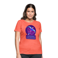 Thumbnail for Women's Neon Sagittarius T-Shirt - heather coral