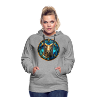 Thumbnail for Women’s Mosaic Capricorn Premium Hoodie - heather grey