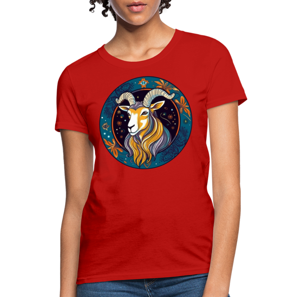 Women's Mythical Capricorn T-Shirt - red