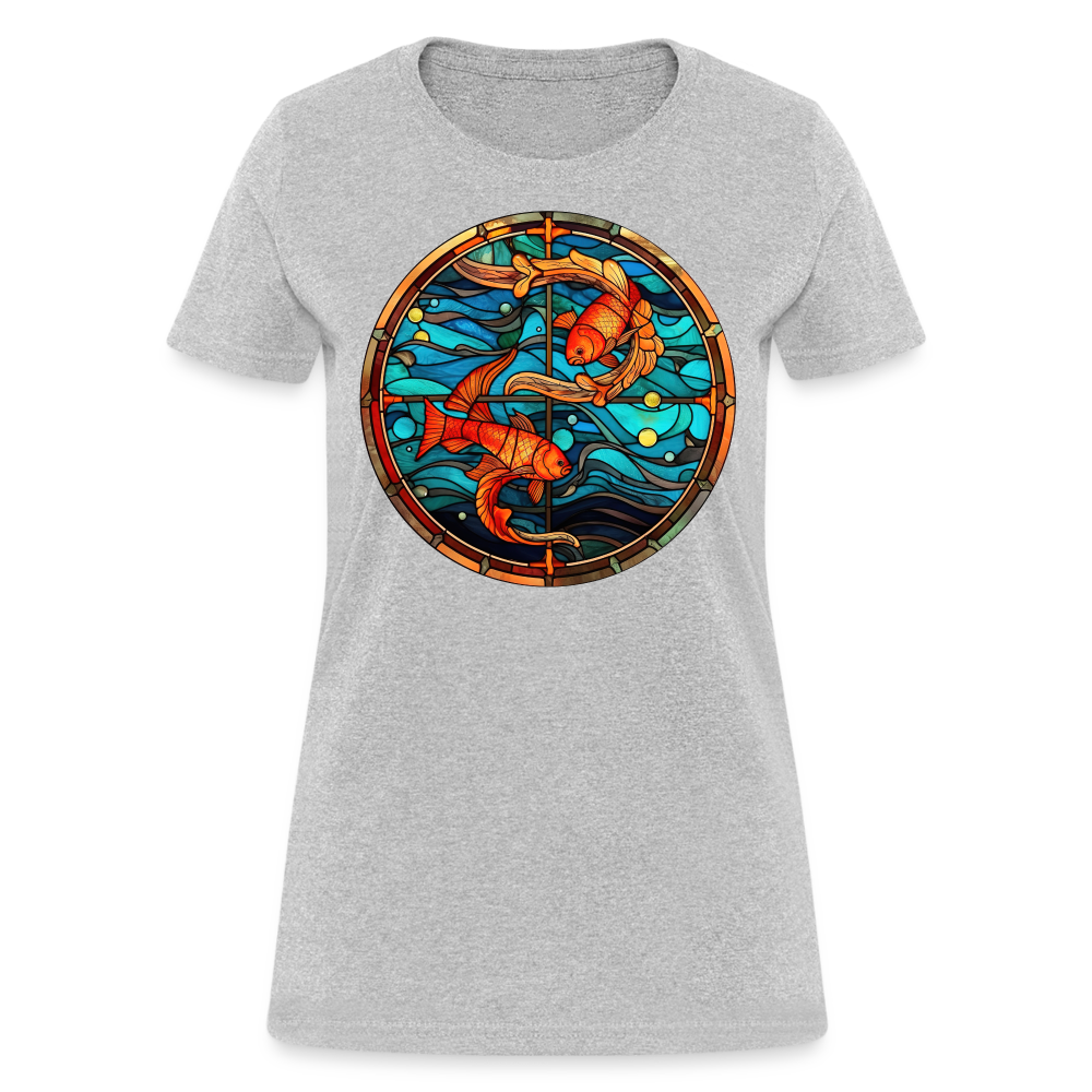 Women's Mosaic Pisces T-Shirt - heather gray