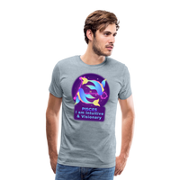 Thumbnail for Men's Neon Pisces Premium T-Shirt - heather ice blue