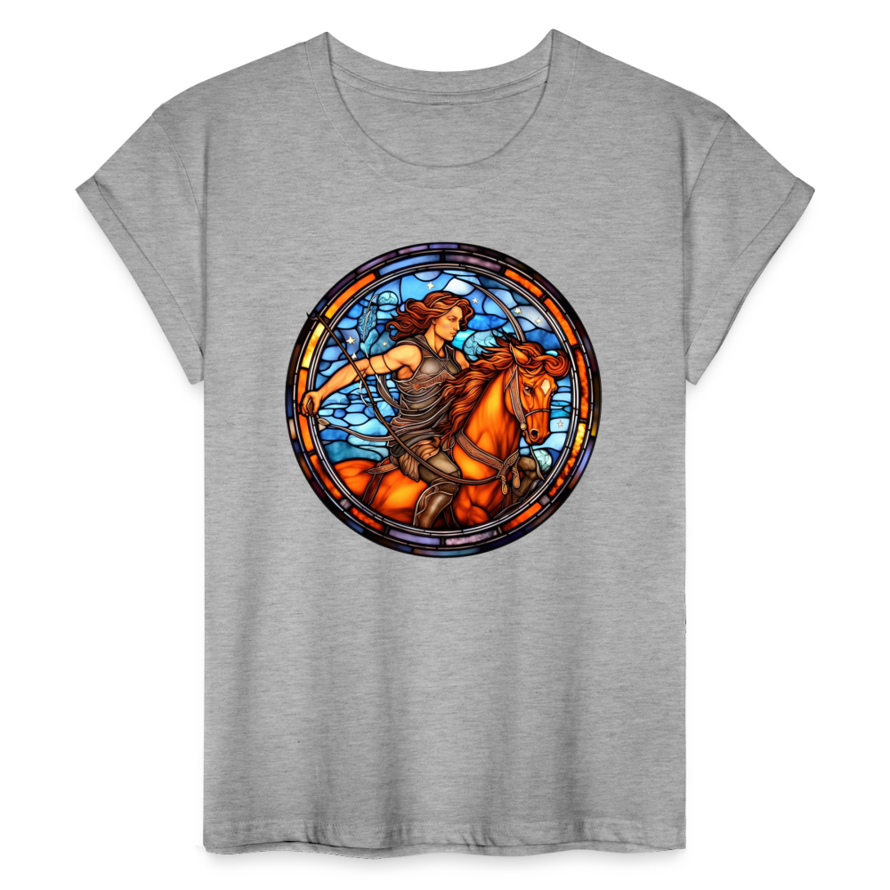 Women's Mosaic Sagittarius Relaxed Fit T-Shirt - heather gray