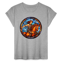 Thumbnail for Women's Mosaic Sagittarius Relaxed Fit T-Shirt - heather gray